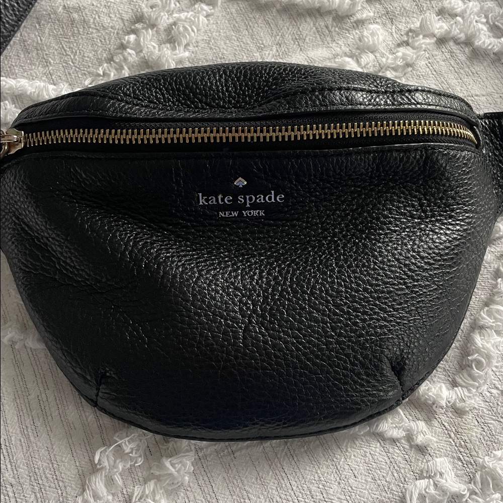 Kate Spade Black Pebbled Leather Belt Bag